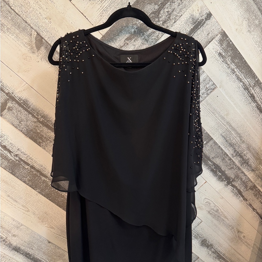 Elegant Black Beaded Dress